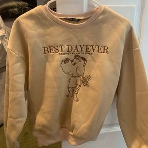 beige crewneck